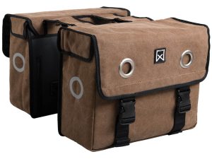 Dubbele Canvas Tas Bruin