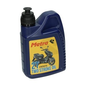 Smeermiddel olie 2t half synth 1L fles metrakit