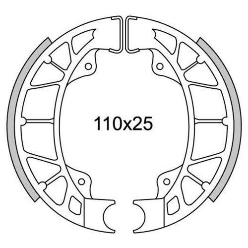 Remsegment set et2-4/lx4t/lxv/run/typ>08/vespa lx/vespa S/S-4t/zip2000/zip2006-4